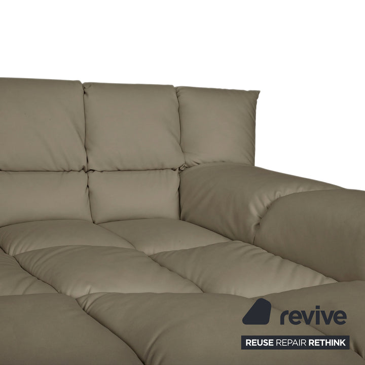 Bretz Cloud 7 Ecksofa Dreisitzer Sofa Couch Veganes Leder Grün Olive Neubezug GAVIN 108