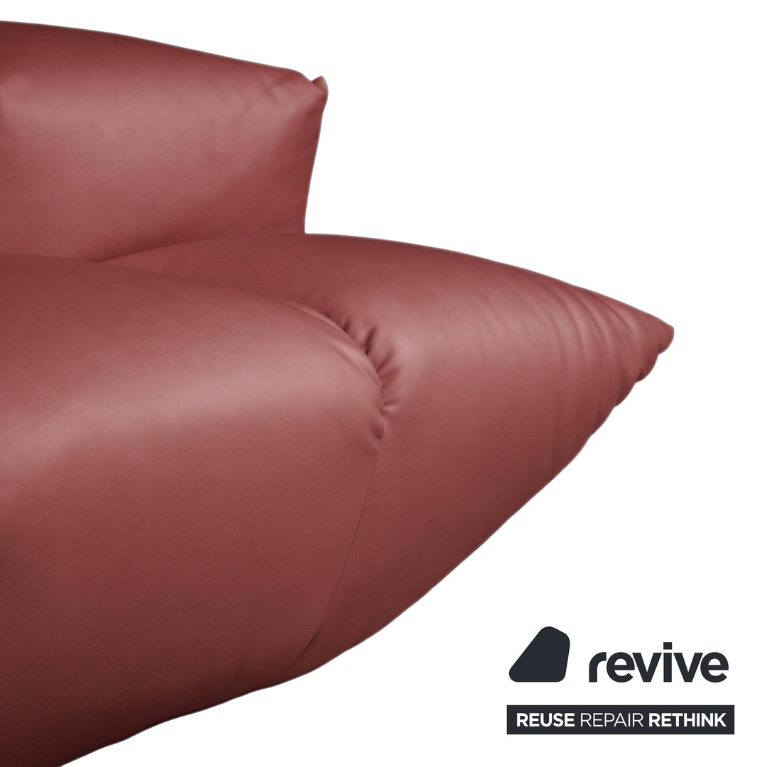 Bretz Cloud 7 Ecksofa Dreisitzer Sofa Couch Veganes Leder Rostrot Braun Neubezug GAVIN 107