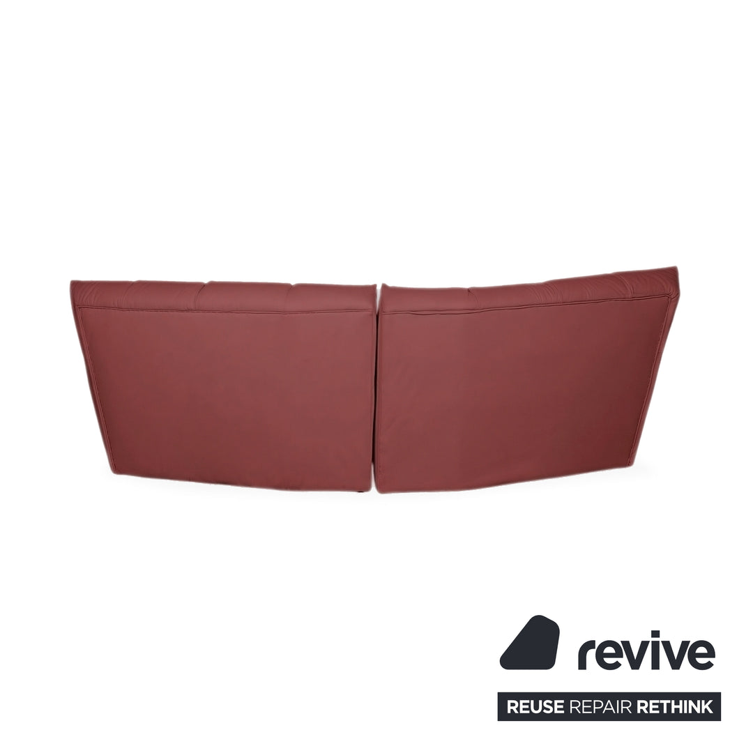 Bretz Cloud 7 Ecksofa Dreisitzer Sofa Couch Veganes Leder Rostrot Braun Neubezug GAVIN 107