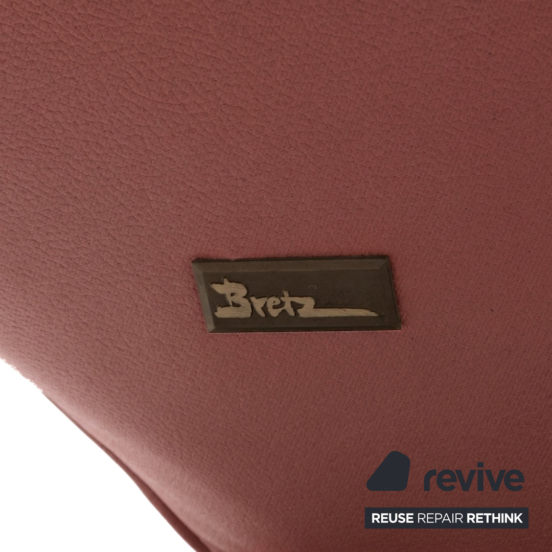 Bretz Cloud 7 Ecksofa Dreisitzer Sofa Couch Veganes Leder Rostrot Braun Neubezug GAVIN 107