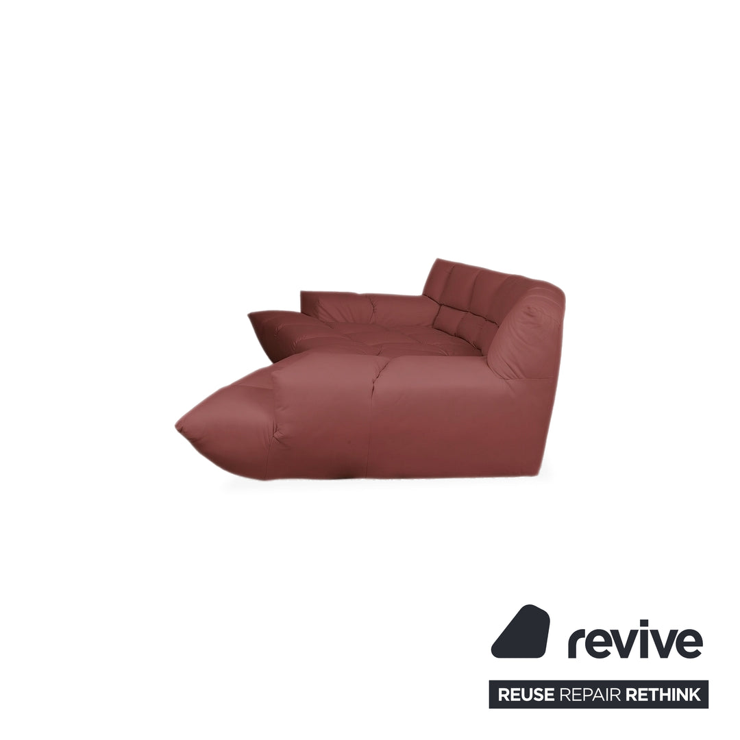 Bretz Cloud 7 Ecksofa Dreisitzer Sofa Couch Veganes Leder Rostrot Braun Neubezug GAVIN 107
