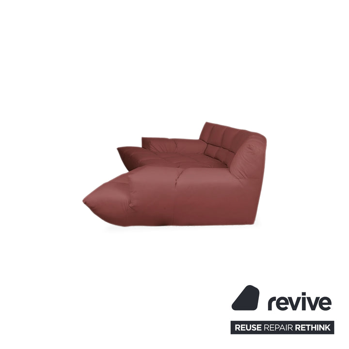 Bretz Cloud 7 Ecksofa Dreisitzer Sofa Couch Veganes Leder Rostrot Braun Neubezug GAVIN 107