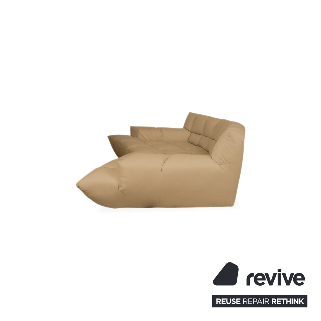 Bretz Cloud 7 Ecksofa Dreisitzer Sofa Couch Veganes Leder Senfgelb Neubezug GAVIN 106