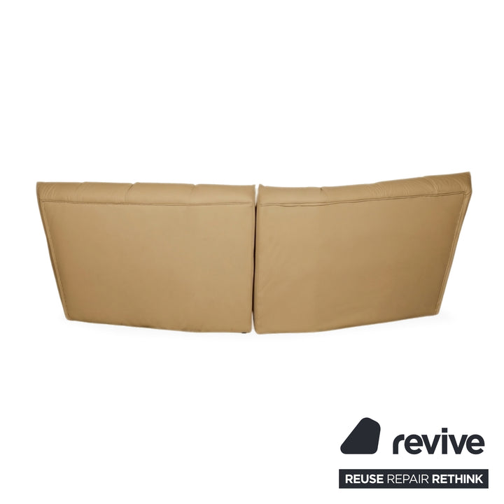 Bretz Cloud 7 Ecksofa Dreisitzer Sofa Couch Veganes Leder Senfgelb Neubezug GAVIN 106