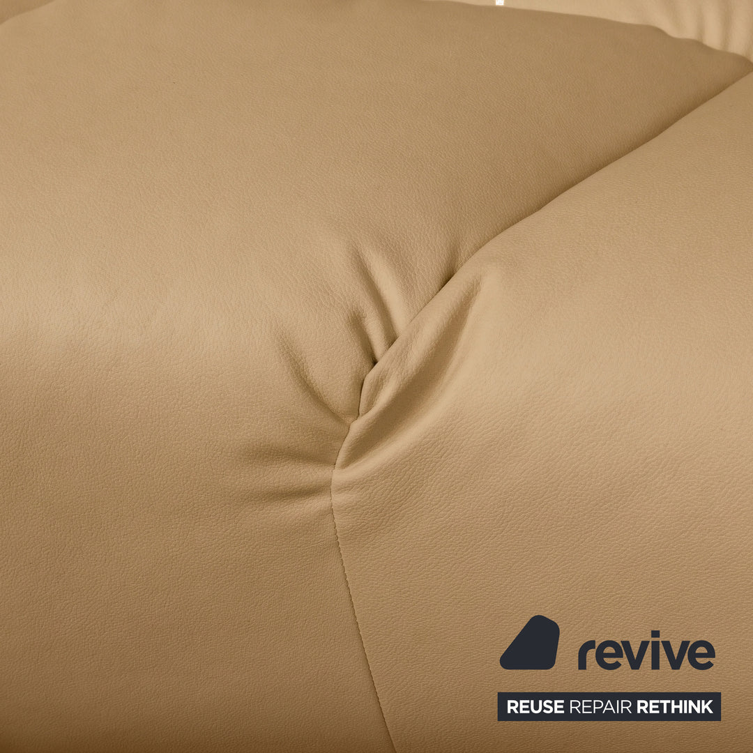 Bretz Cloud 7 Ecksofa Dreisitzer Sofa Couch Veganes Leder Senfgelb Neubezug GAVIN 106