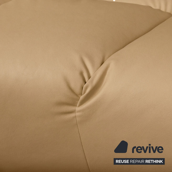 Bretz Cloud 7 Ecksofa Dreisitzer Sofa Couch Veganes Leder Senfgelb Neubezug GAVIN 106