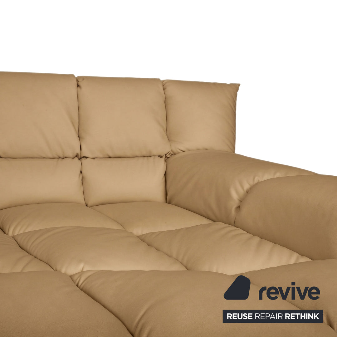 Bretz Cloud 7 Ecksofa Dreisitzer Sofa Couch Veganes Leder Senfgelb Neubezug GAVIN 106
