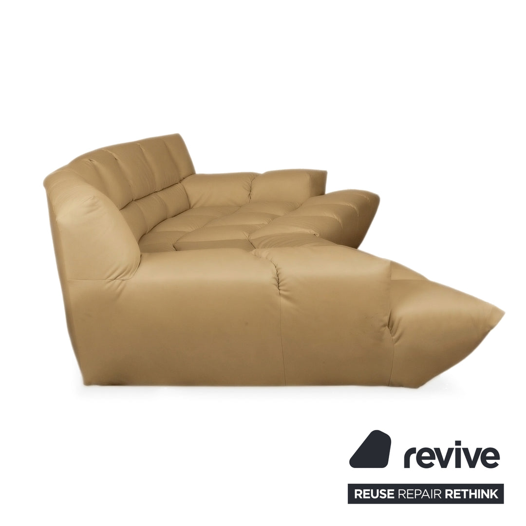 Bretz Cloud 7 Ecksofa Dreisitzer Sofa Couch Veganes Leder Senfgelb Neubezug GAVIN 106
