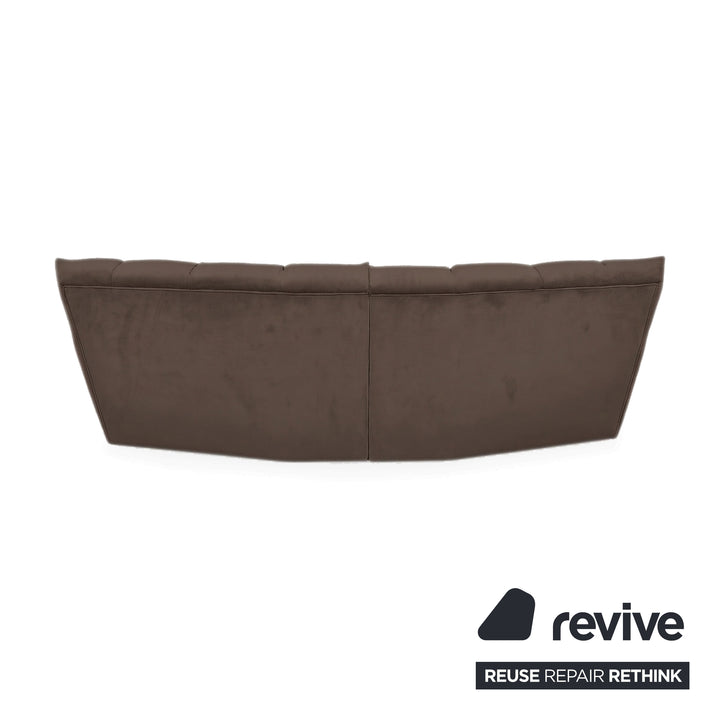 Bretz Cloud 7 Ecksofa Dreisitzer Sofa Couch Velours Stoff Dunkelbraun Espresso Neubezug MELIA FR 819