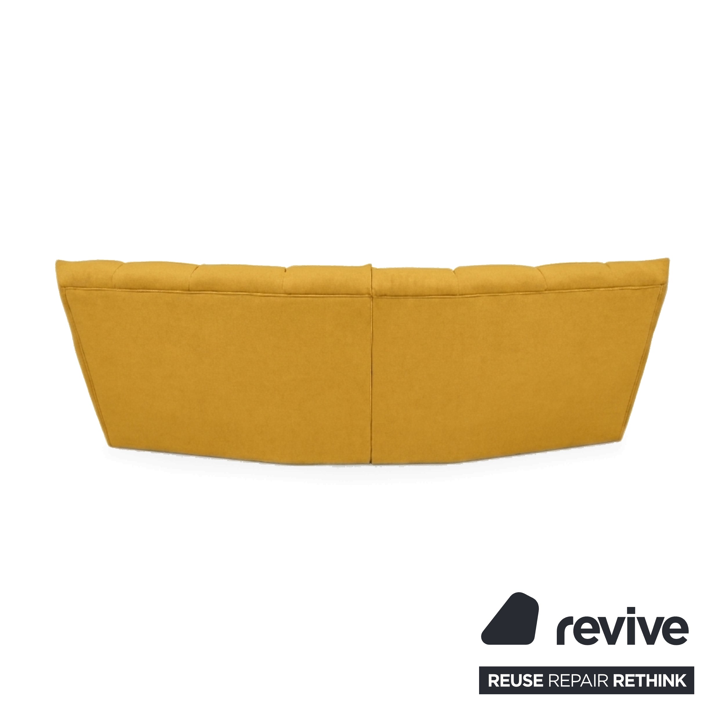 Bretz Cloud 7 Ecksofa Dreisitzer Sofa Couch Velours Stoff Gelb Neubezug MELIA FR 822