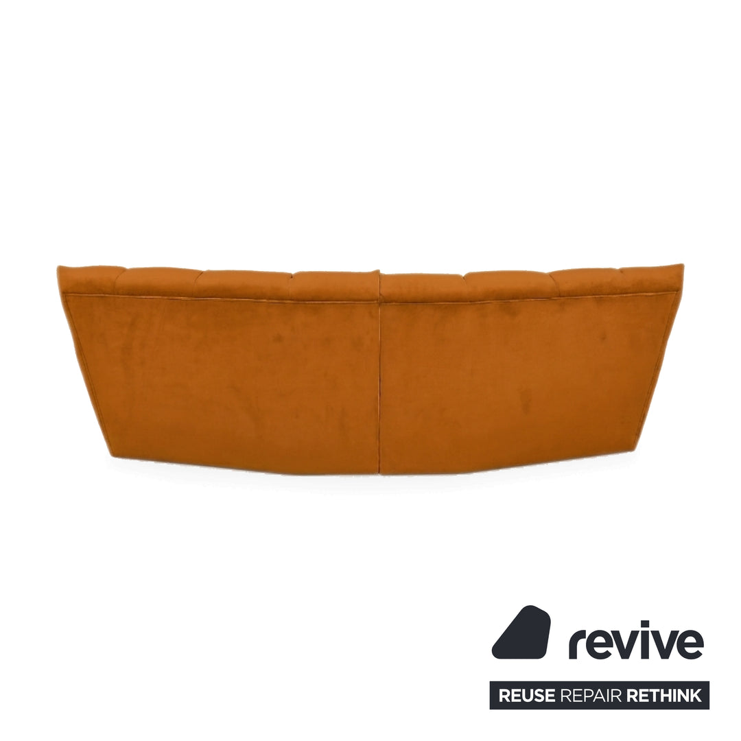 Bretz Cloud 7 Ecksofa Dreisitzer Sofa Couch Velours Stoff Gelb Orange Neubezug MELIA FR 823