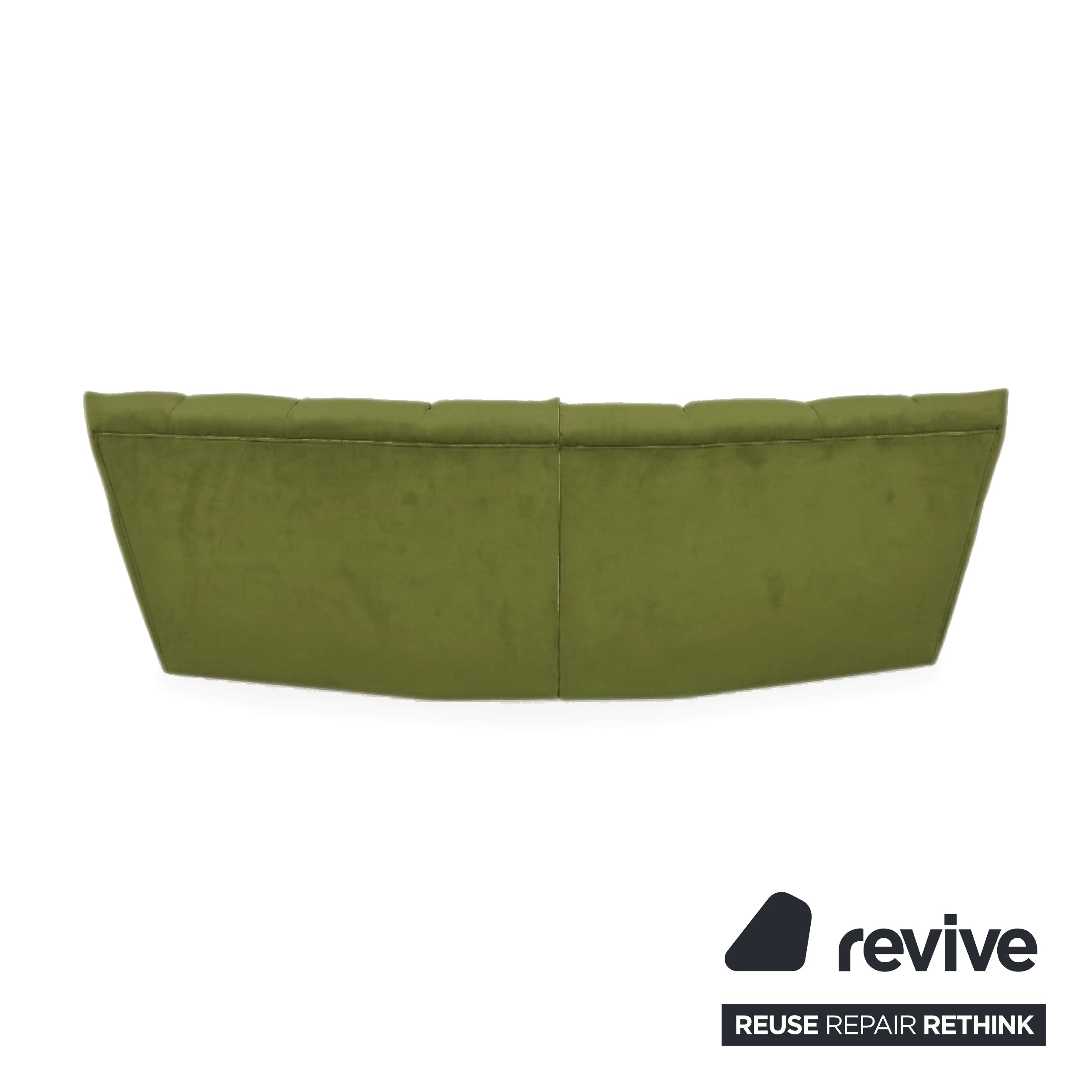 Bretz Cloud 7 Ecksofa Dreisitzer Sofa Couch Velours Stoff Grün Neubezug MELIA FR 829