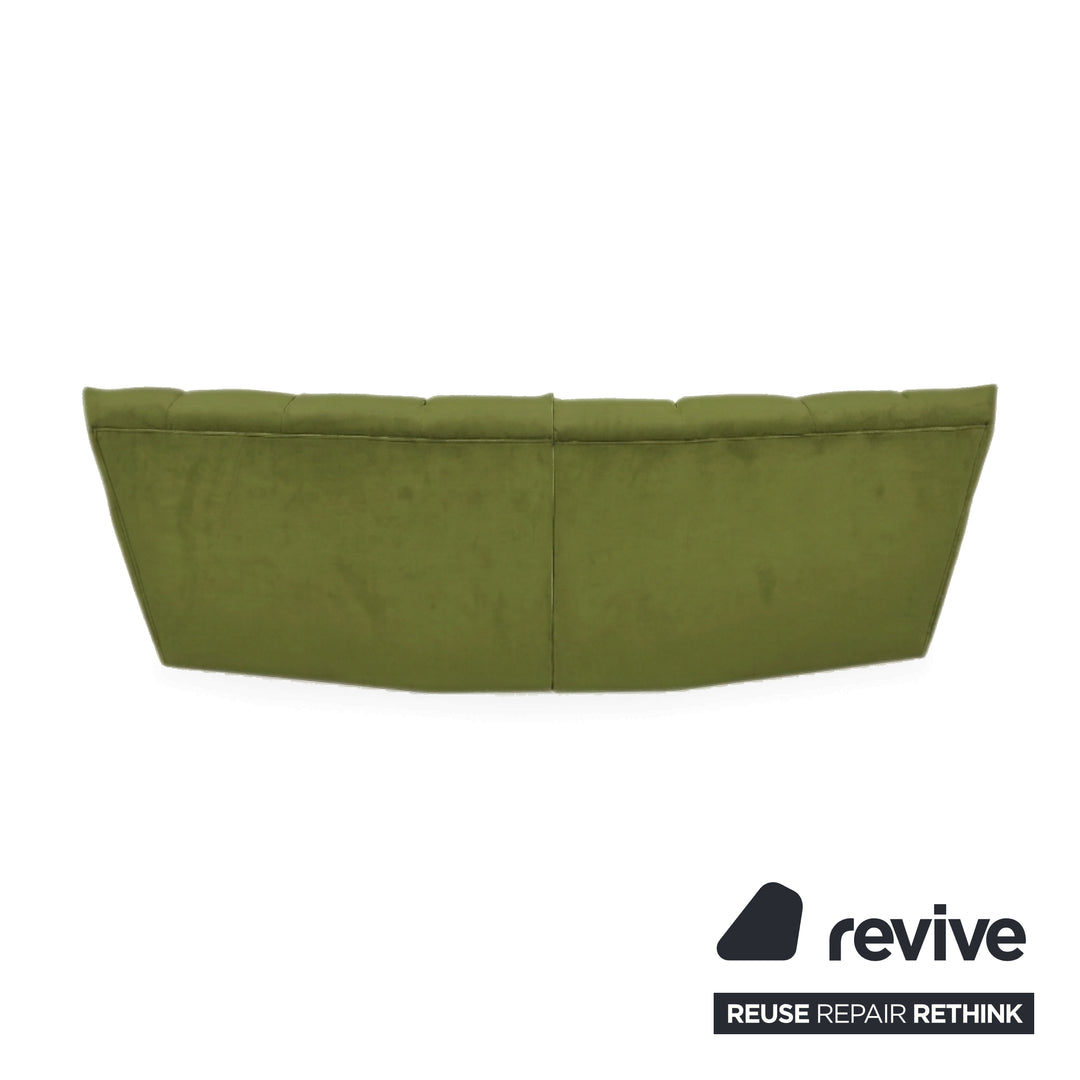 Bretz Cloud 7 Ecksofa Dreisitzer Sofa Couch Velours Stoff Grün Neubezug MELIA FR 829