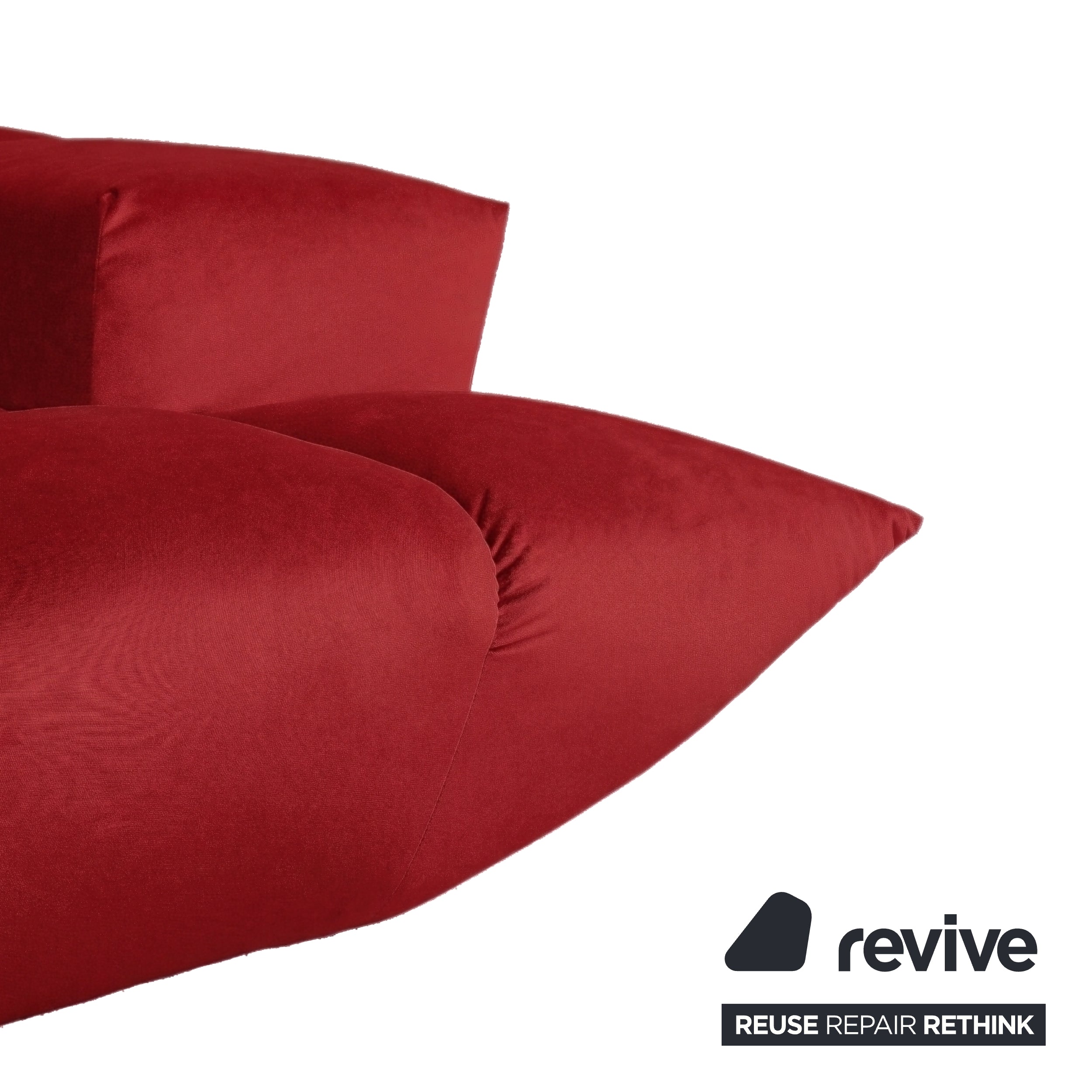 Bretz Cloud 7 Ecksofa Dreisitzer Sofa Couch Velours Stoff Rot Neubezug MELIA FR 850