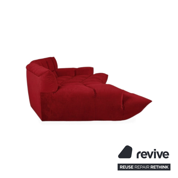 Bretz Cloud 7 Ecksofa Dreisitzer Sofa Couch Velours Stoff Rot Neubezug MELIA FR 850