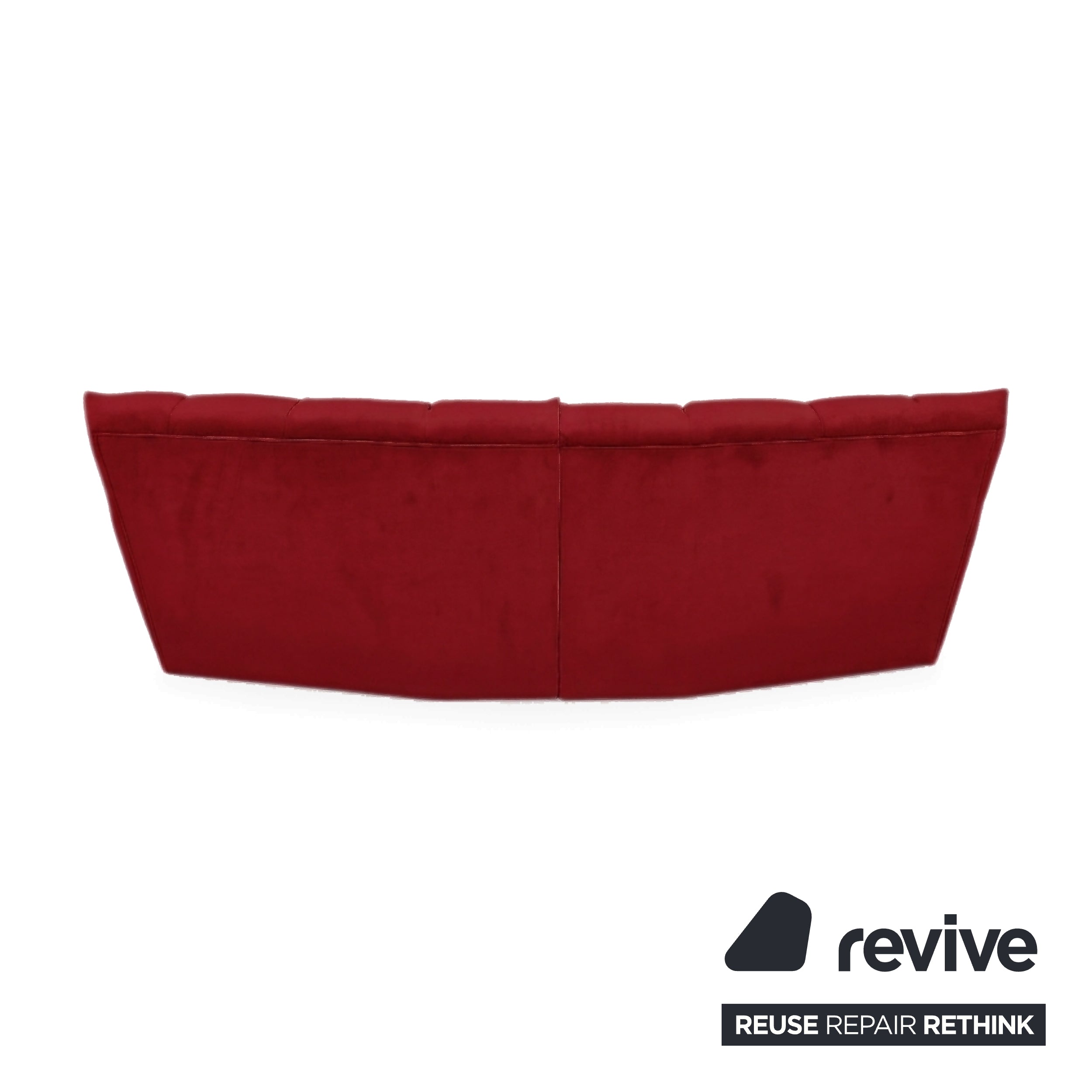 Bretz Cloud 7 Ecksofa Dreisitzer Sofa Couch Velours Stoff Rot Neubezug MELIA FR 850