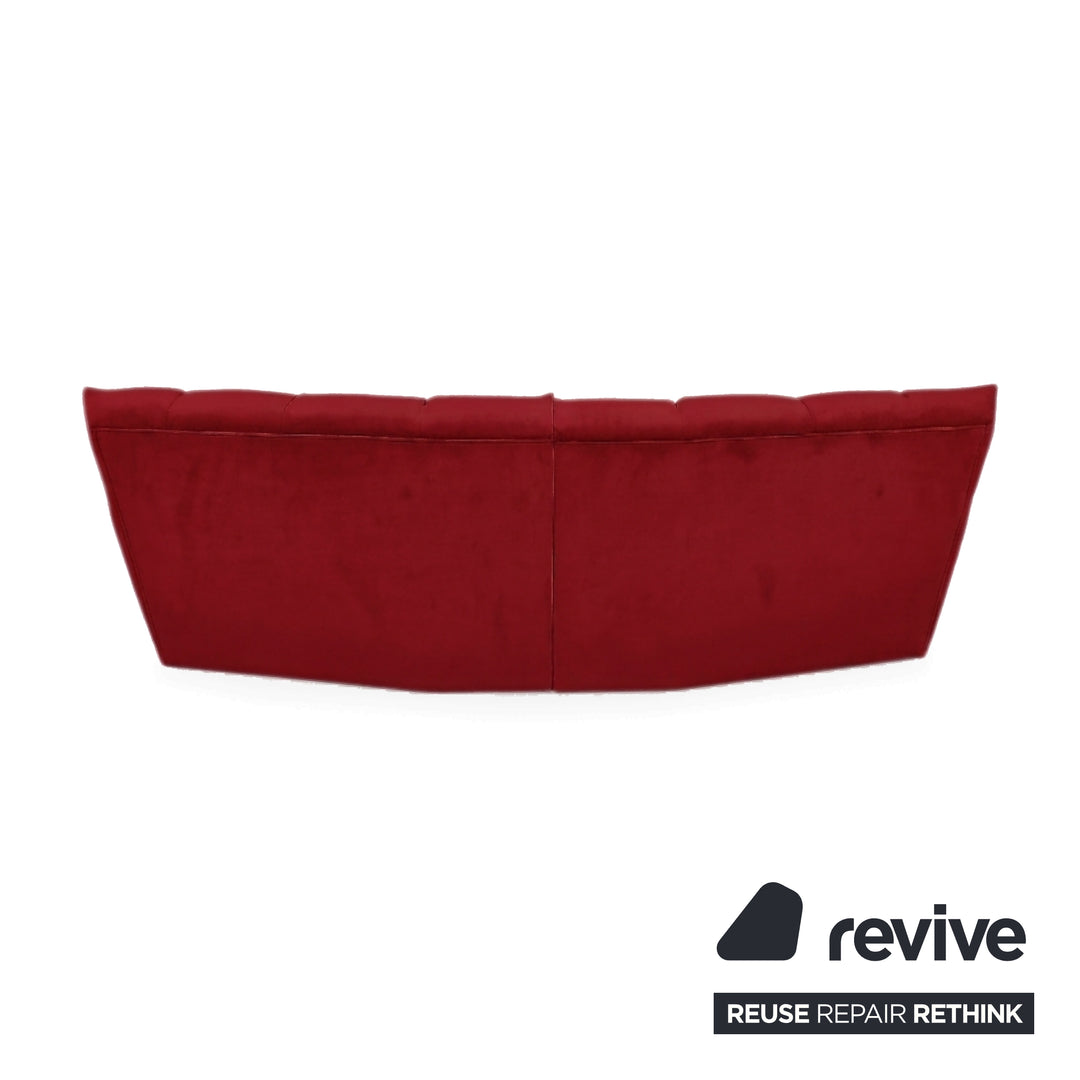 Bretz Cloud 7 Ecksofa Dreisitzer Sofa Couch Velours Stoff Rot Neubezug MELIA FR 850