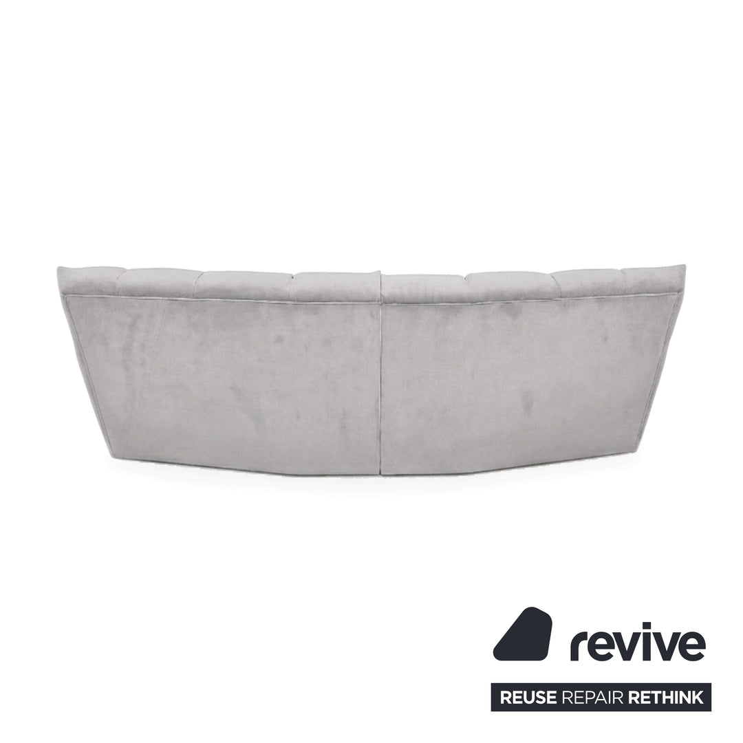 Bretz Cloud 7 Ecksofa Dreisitzer Sofa Couch Velours Stoff Weiß Neubezug MELIA FR 803