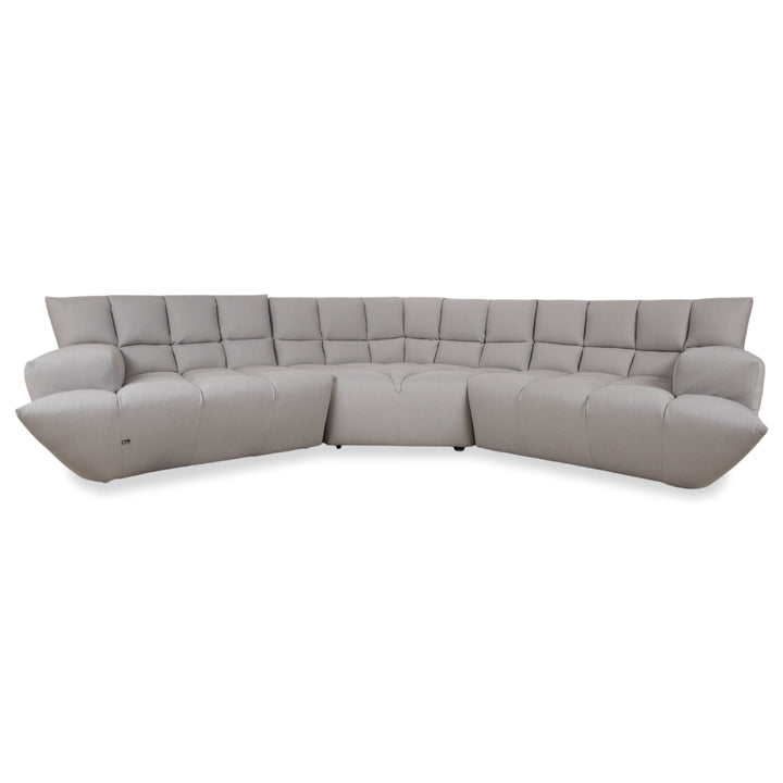 Bretz Cloud 7 Ecksofa Stoff Sofa Hellgrau Couch Neubezug COR chalk 10064