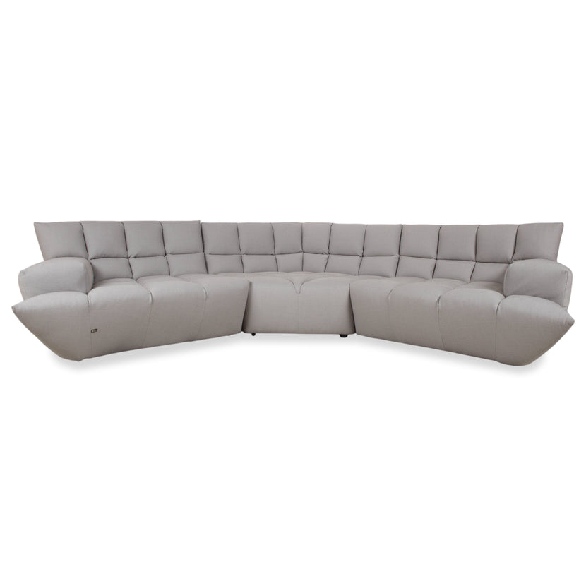 Bretz Cloud 7 Ecksofa Stoff Sofa Hellgrau Couch Neubezug COR chalk 10064