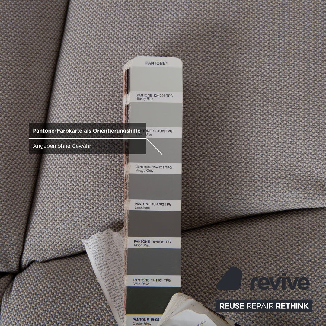 Bretz Cloud 7 Ecksofa Stoff Sofa Hellgrau Couch Neubezug COR chalk 10064