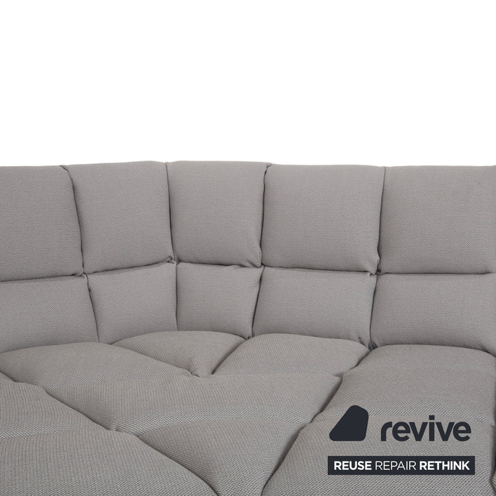 Bretz Cloud 7 Ecksofa Stoff Sofa Hellgrau Couch Neubezug COR chalk 10064