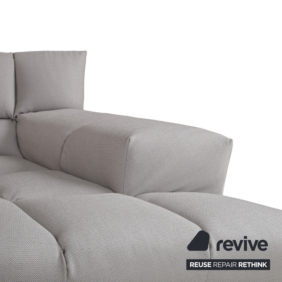 Bretz Cloud 7 Ecksofa Stoff Sofa Hellgrau Couch Neubezug COR chalk 10064