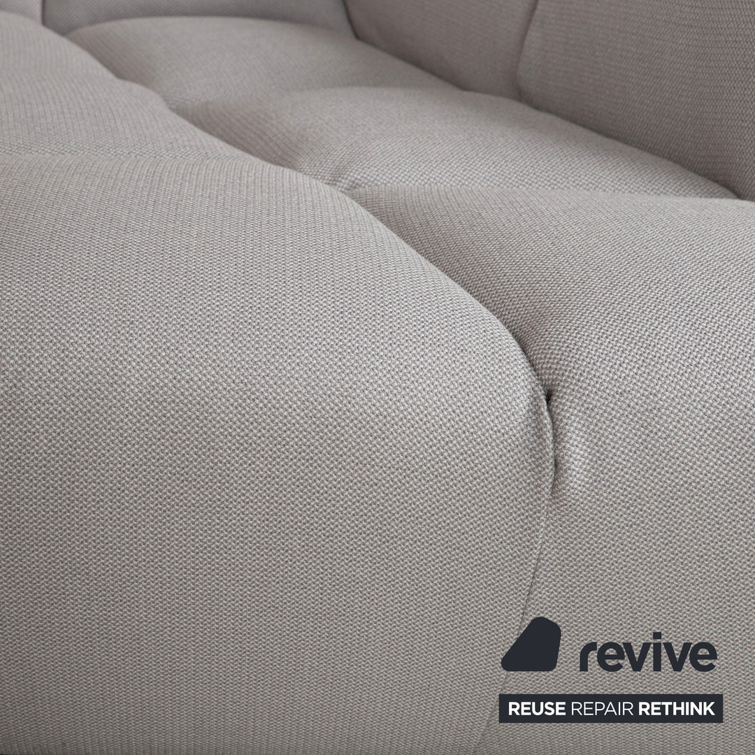 Bretz Cloud 7 Ecksofa Stoff Sofa Hellgrau Couch Neubezug COR chalk 10064