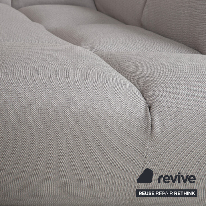 Bretz Cloud 7 Ecksofa Stoff Sofa Hellgrau Couch Neubezug COR chalk 10064