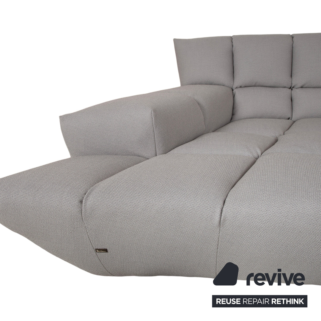 Bretz Cloud 7 Ecksofa Stoff Sofa Hellgrau Couch Neubezug COR chalk 10064