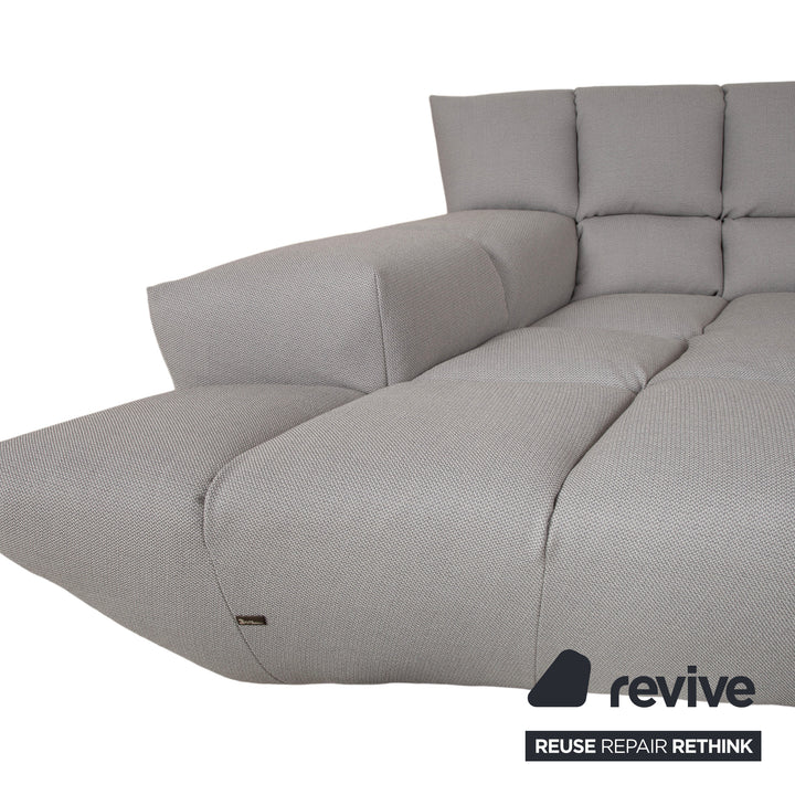 Bretz Cloud 7 Ecksofa Stoff Sofa Hellgrau Couch Neubezug COR chalk 10064