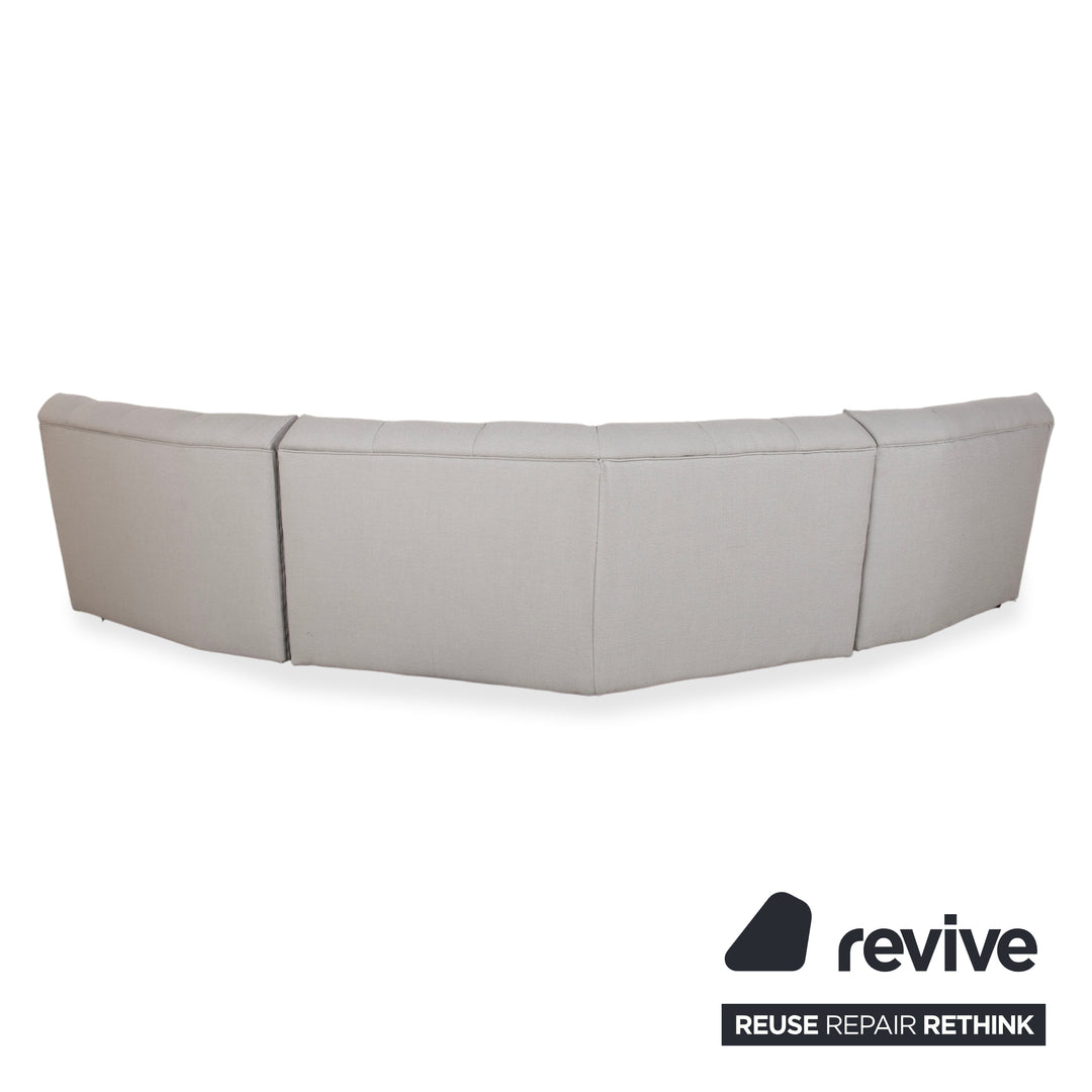 Bretz Cloud 7 Ecksofa Stoff Sofa Hellgrau Couch Neubezug COR chalk 10064