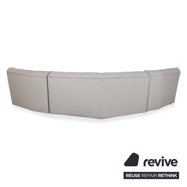 Bretz Cloud 7 Ecksofa Stoff Sofa Hellgrau Couch Neubezug COR chalk 10064