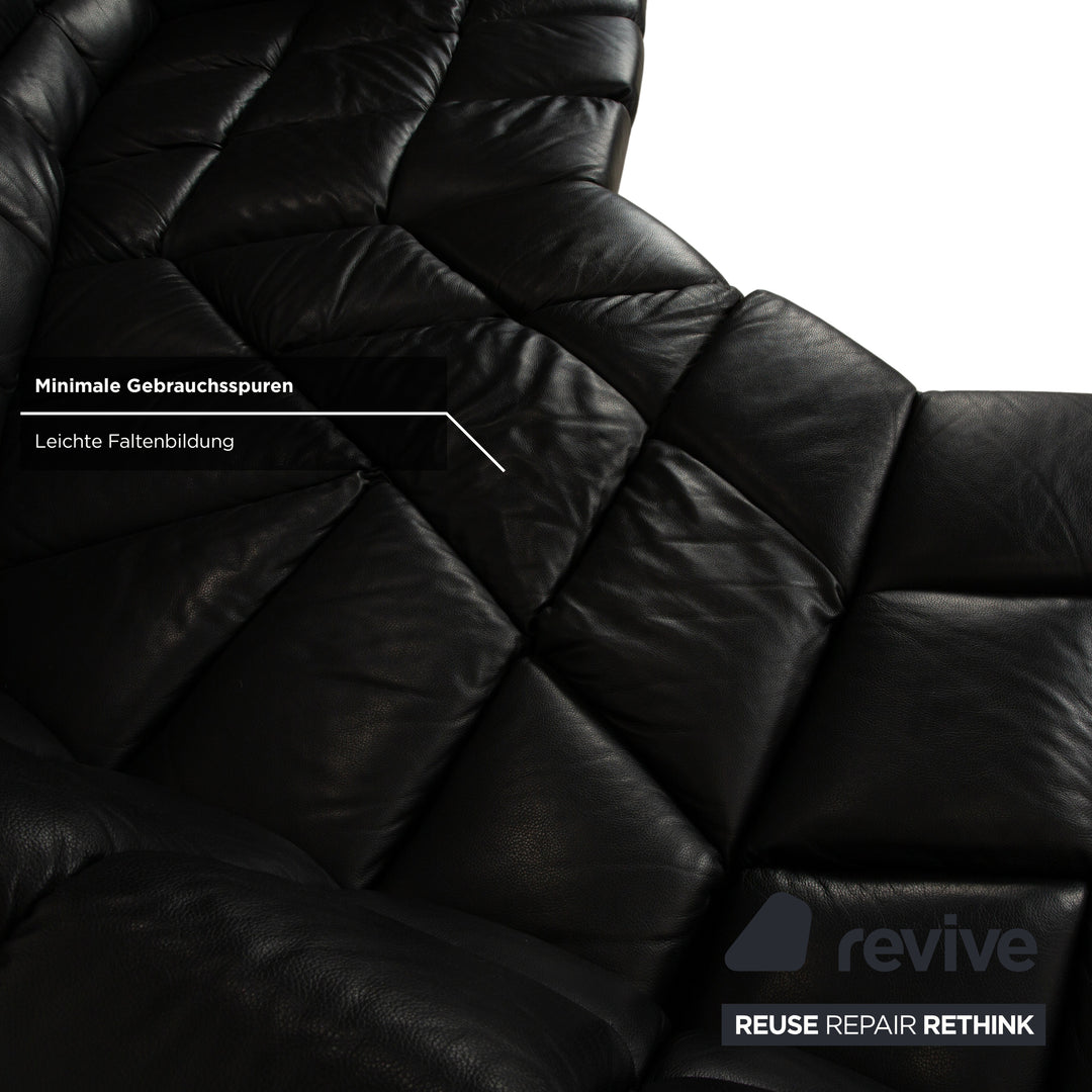 Bretz Cloud 7 Leder Ecksofa Schwarz Sofa Couch