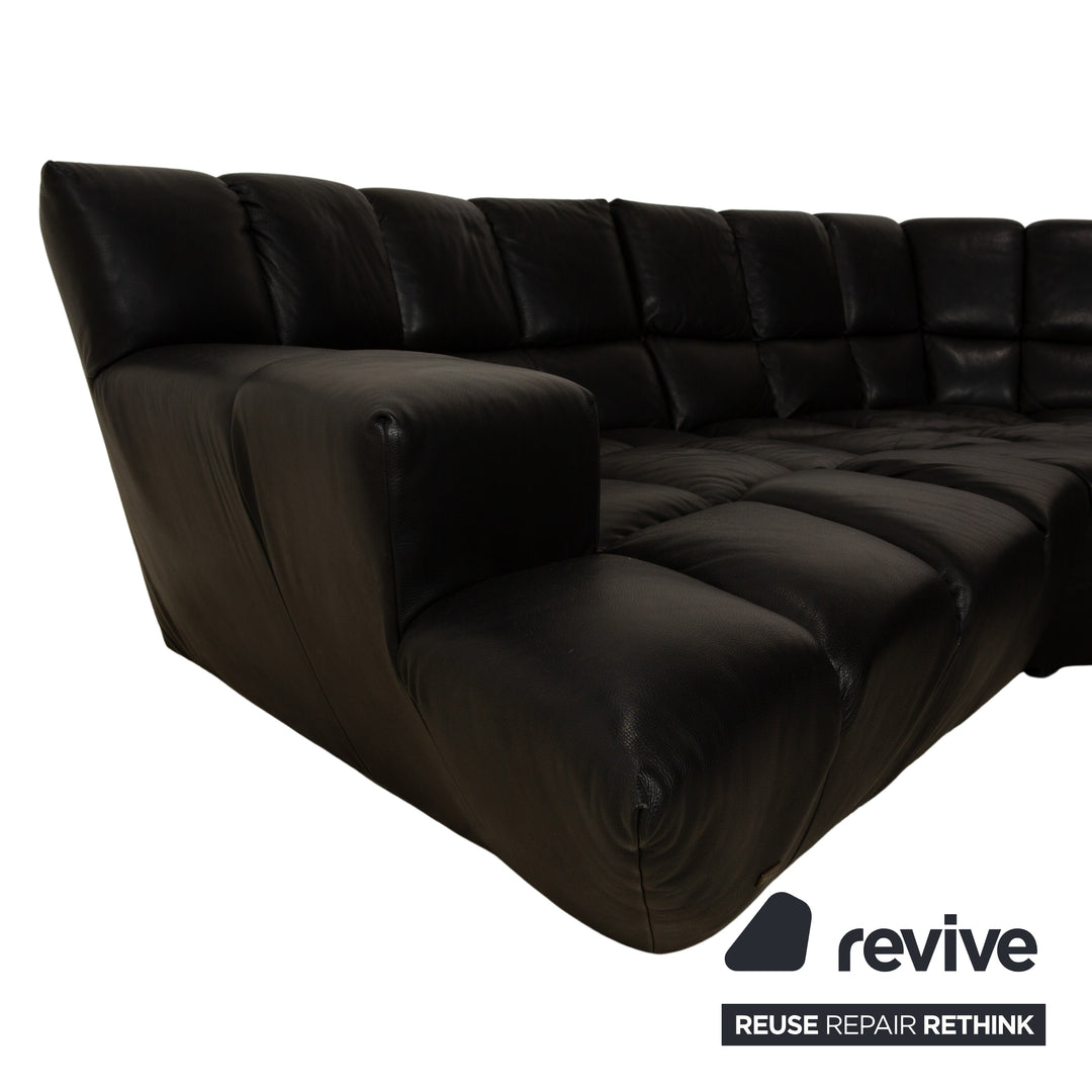 Bretz Cloud 7 Leder Ecksofa Schwarz Sofa Couch