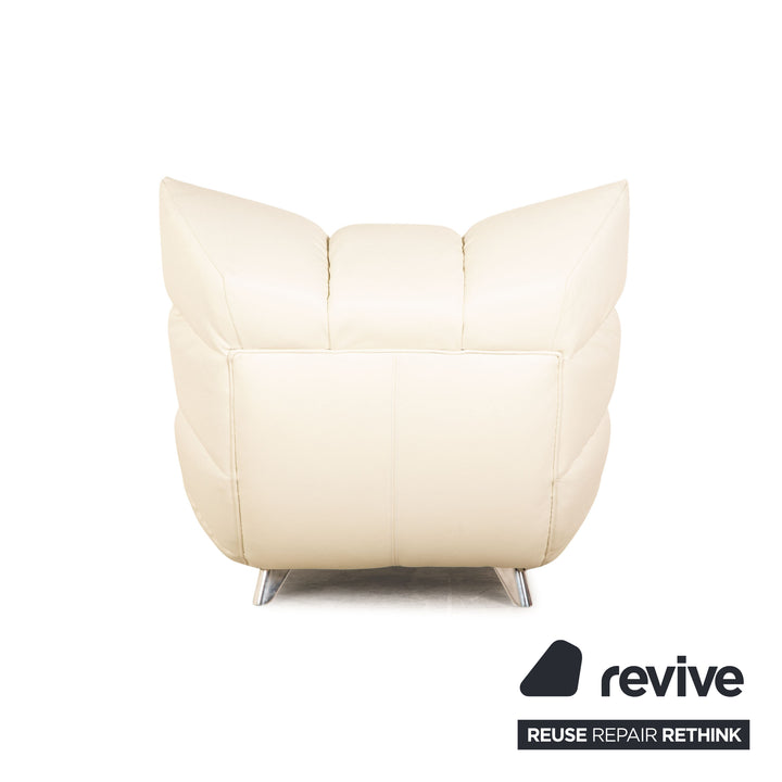 Bretz Cloud 7 Leather Sofa Set Cream White Corner Sofa Coffee Table Lounger Couch