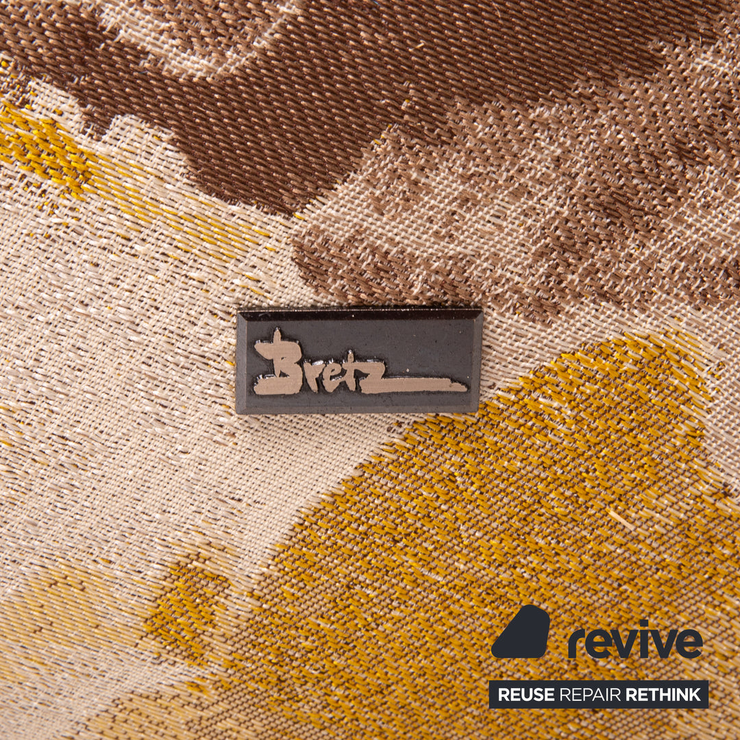 Canapé d'angle en tissu velours Bretz Cloud 7 jaune or marron canapé modulable