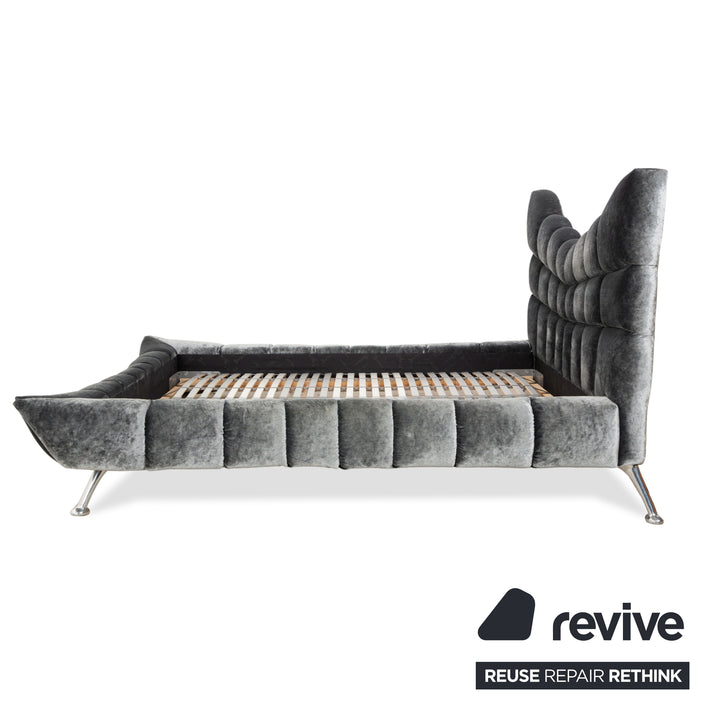 Bretz Cloud 7 Fabric Bed Grey Silver