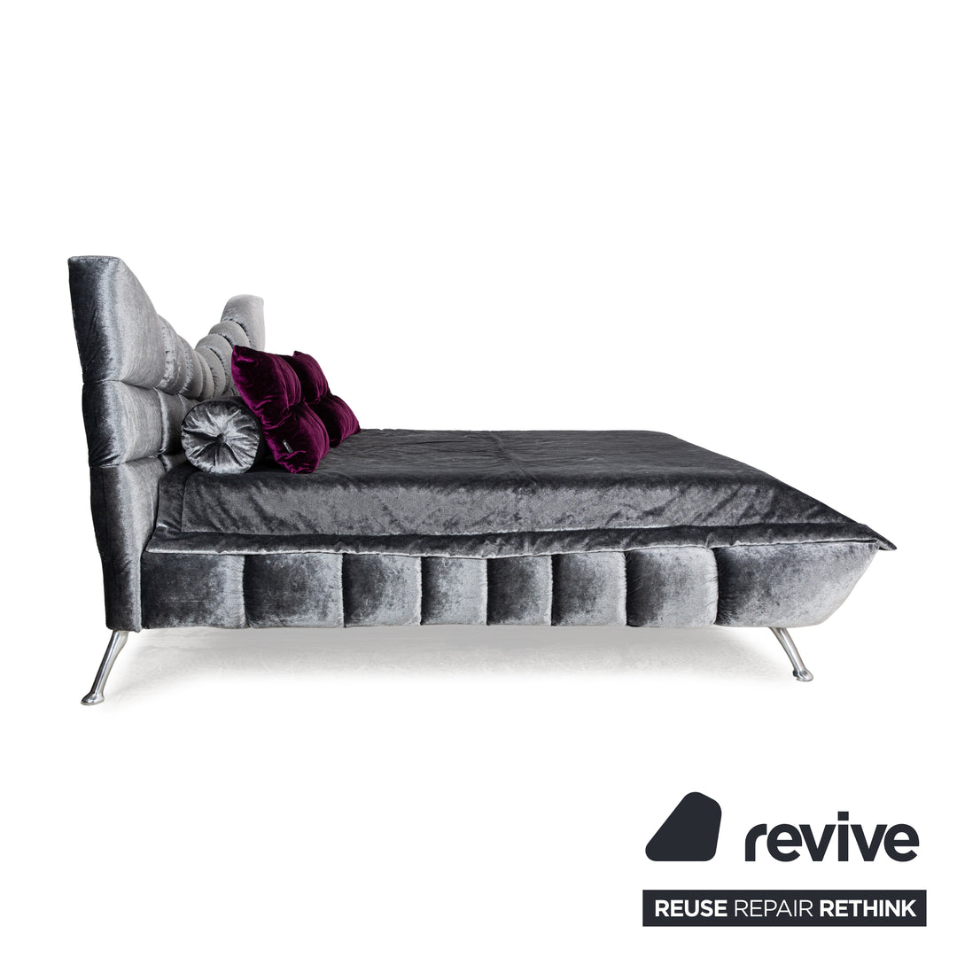 Bretz Cloud 7 Fabric Bed Grey Silver 180x200