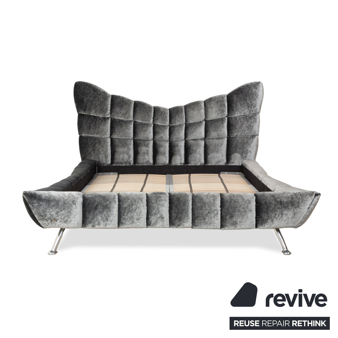 Bretz Cloud 7 Fabric Bed Grey Silver