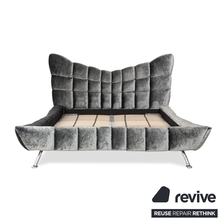 Bretz Cloud 7 Fabric Bed Grey Silver