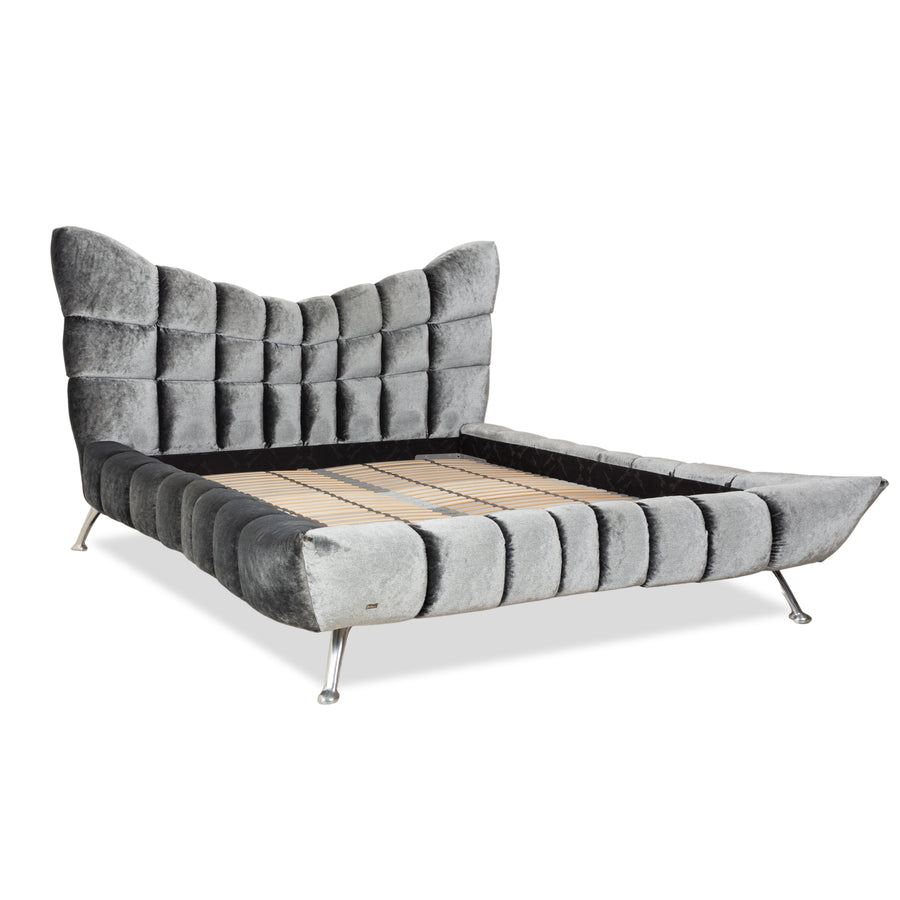 Bretz Cloud 7 Stoff Bett Grau Silber