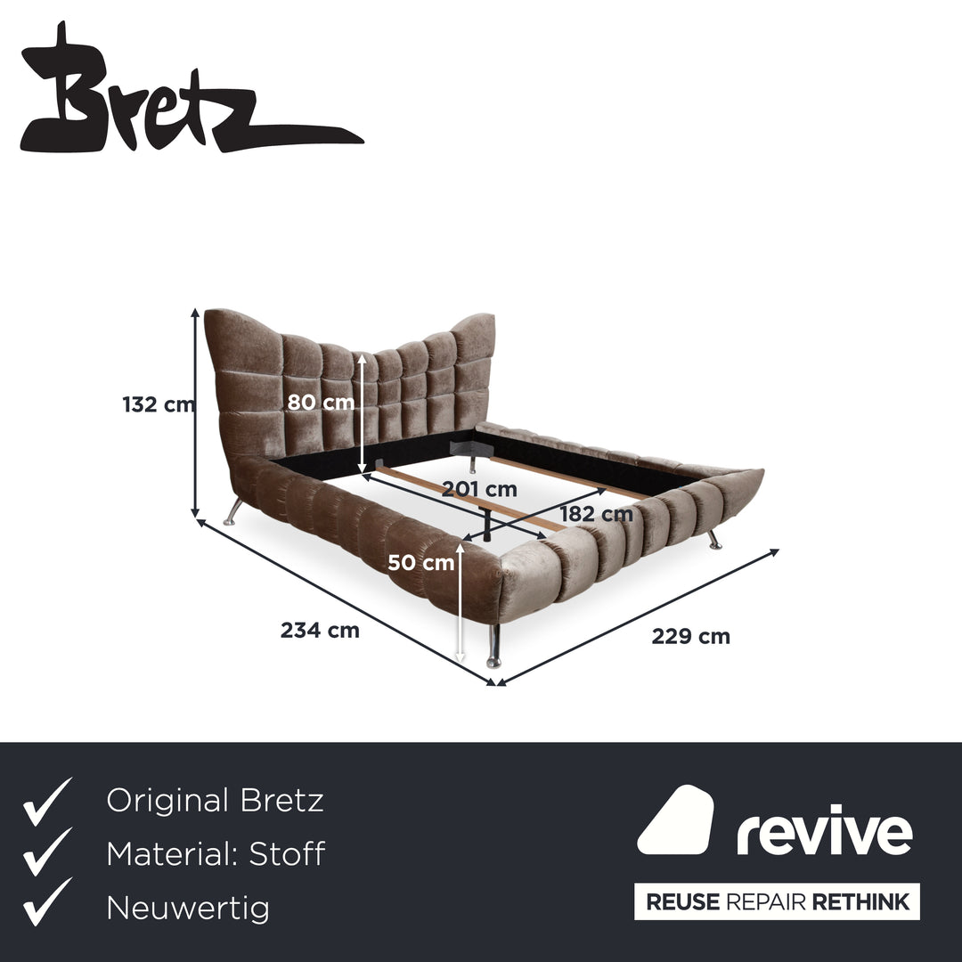 Bretz Cloud 7 Stoff Bett Silber Grau