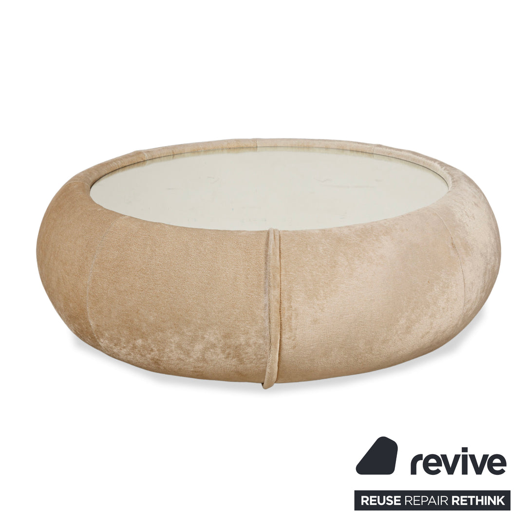 Table basse en tissu Bretz Cloud 7 beige crème