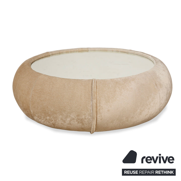 Table basse en tissu Bretz Cloud 7 beige crème