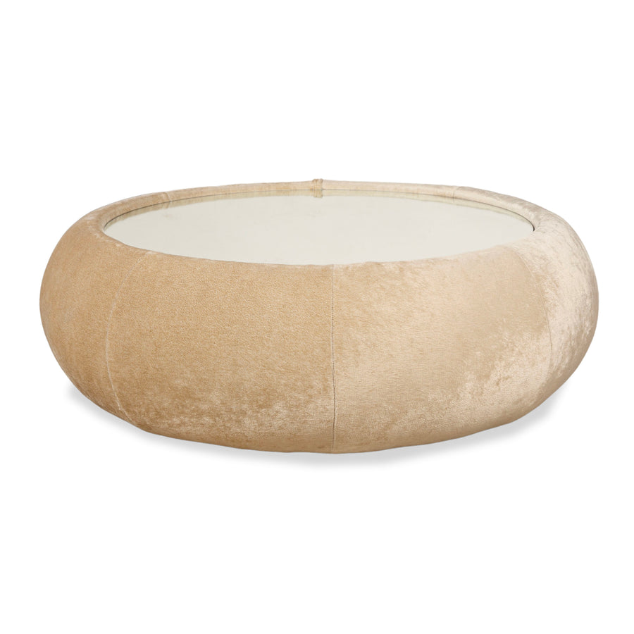 Table basse en tissu Bretz Cloud 7 beige crème