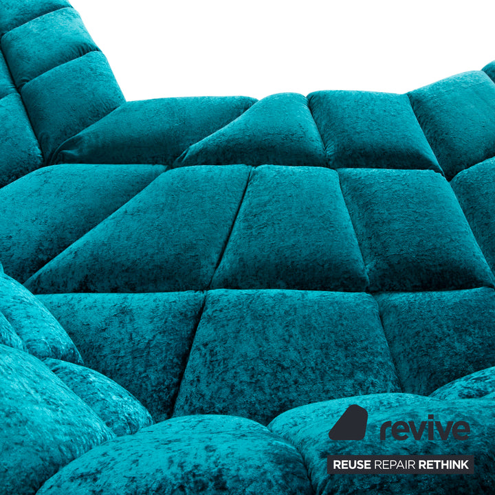 Bretz Cloud 7 Stoff Ecksofa Blau Türkis Sofa Couch