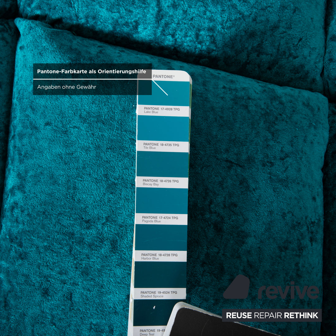 Bretz Cloud 7 Stoff Ecksofa Blau Türkis Sofa Couch