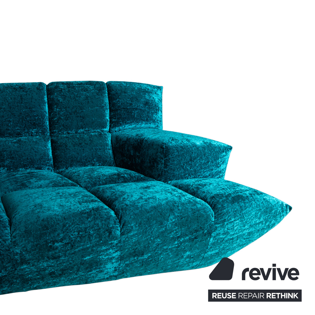 Bretz Cloud 7 Stoff Ecksofa Blau Türkis Sofa Couch