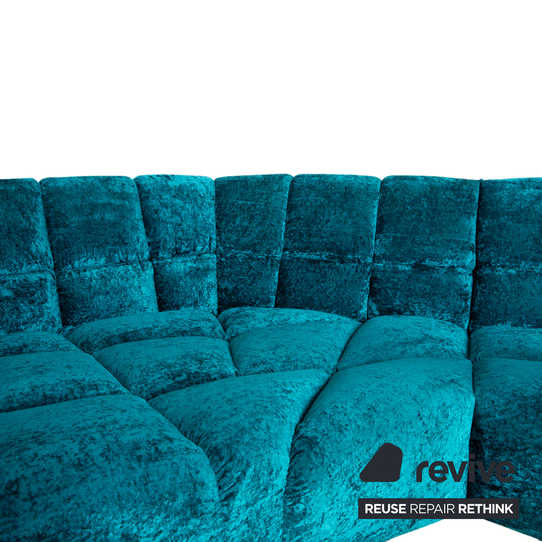 Bretz Cloud 7 Stoff Ecksofa Blau Türkis Sofa Couch